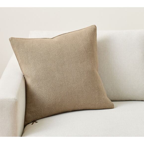 POTTERY BARN 2 Jute Braid Linen Neutral 20" Pillow Cover Coastal Minimalist Boho - Picture 10 of 15